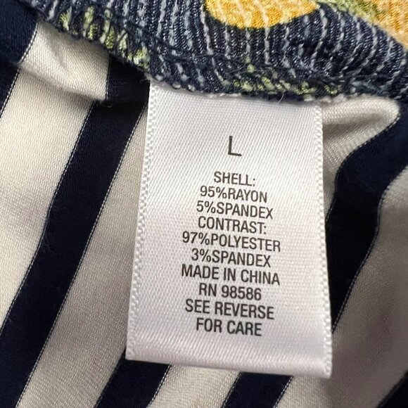 Westport Women's Scoop Neck Sleeveless Striped Blouse Multicolor Size Large - Picture 11 of 11